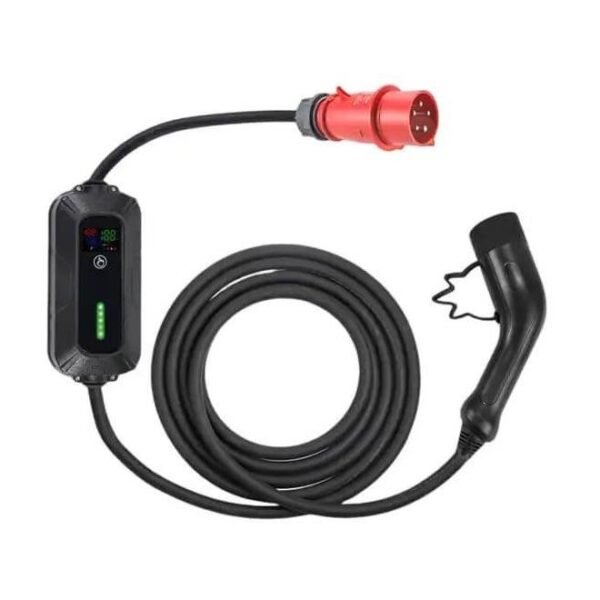 Prenosná nabíjačka EV 22 kW, 5 m, TYP 2, displej, 32 A, 3 fázy